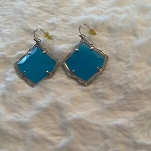 Elegant Blue Silver Earrings